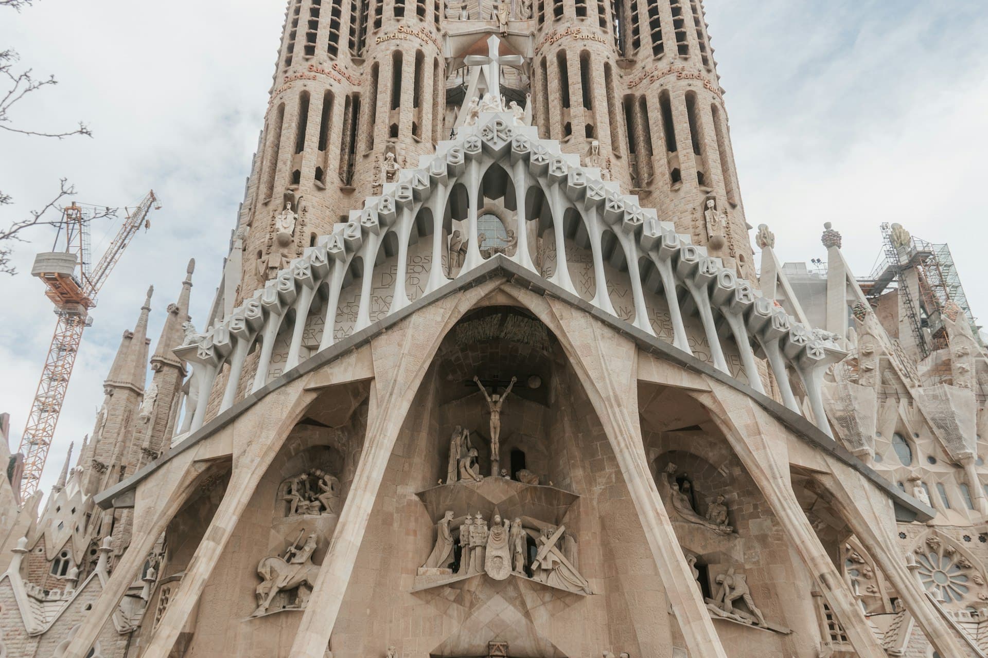 The Sagrada Familia basilica in Barcelona, Spain